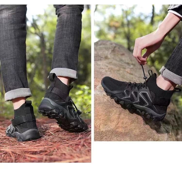 Scarpe sportive da uomo in mesh traspirante leggere con lacci detail 3
