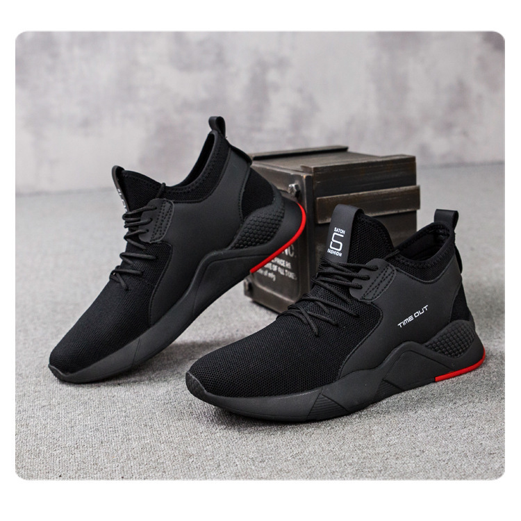 Men's Breathable Lightweight Lace-Up Running Shoes detail 3