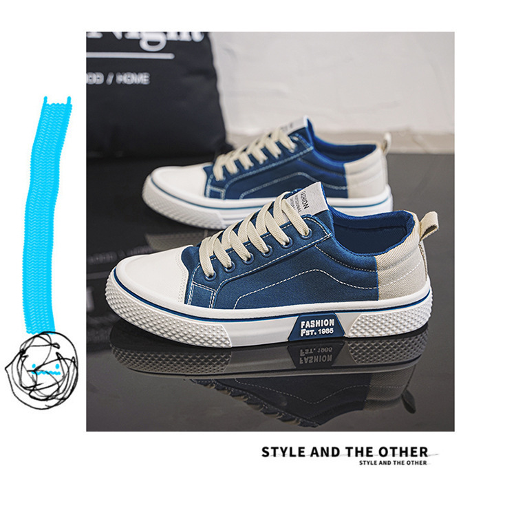 Atmungsaktive Herren-Freizeitschuhe aus Canvas mit Schnürung detail 4