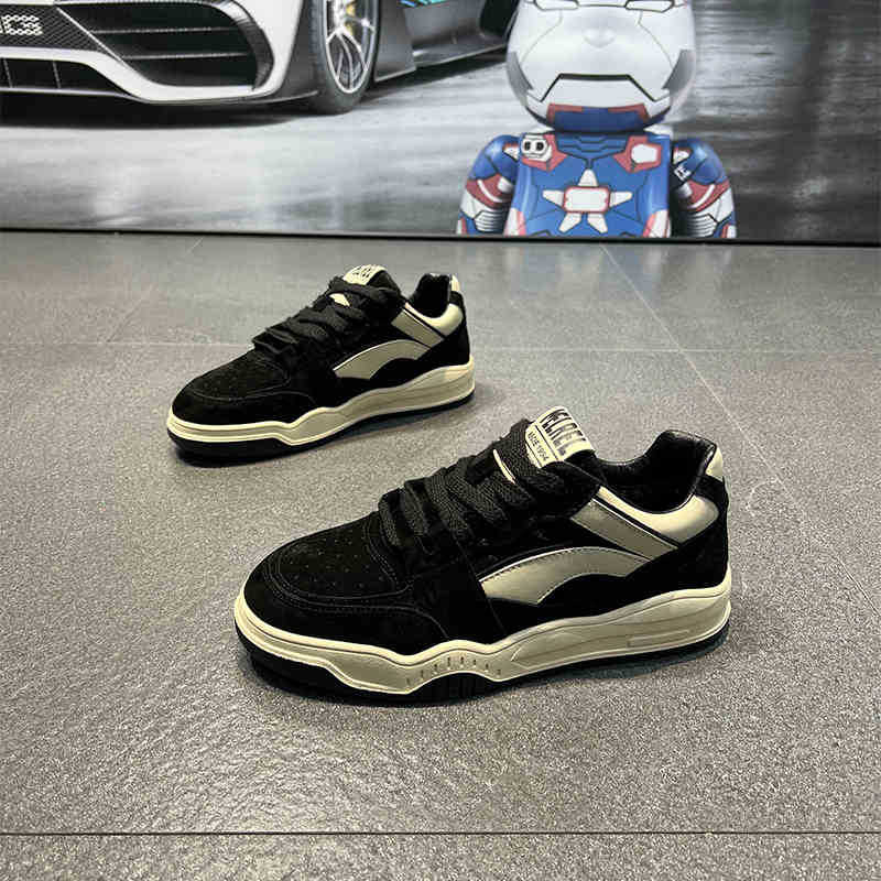 Zapatillas de skate unisex de ante con cordones y diseño color block detail 1