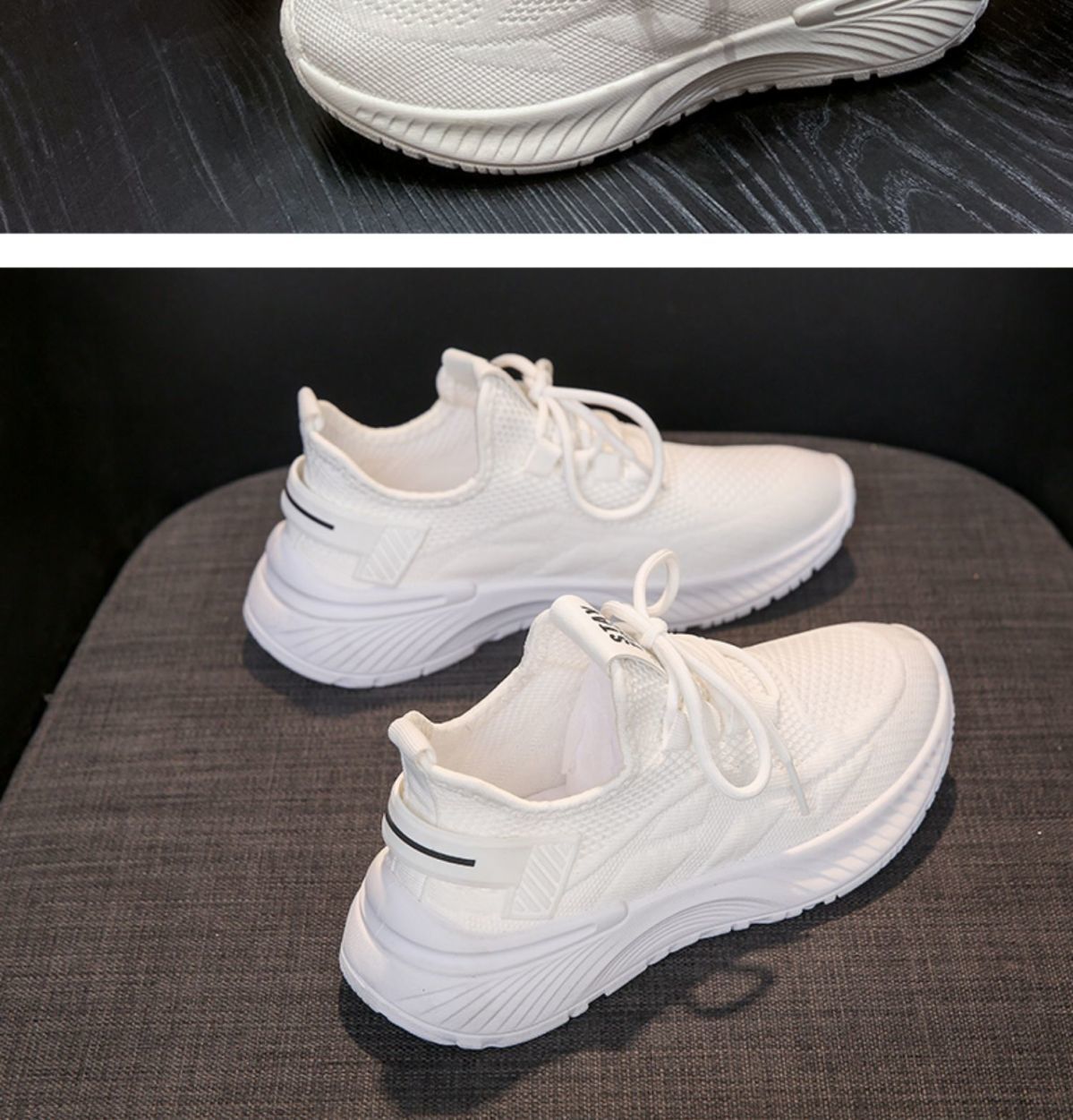 Women's Breathable Mesh Lace-Up Casual Sneakers detail 15