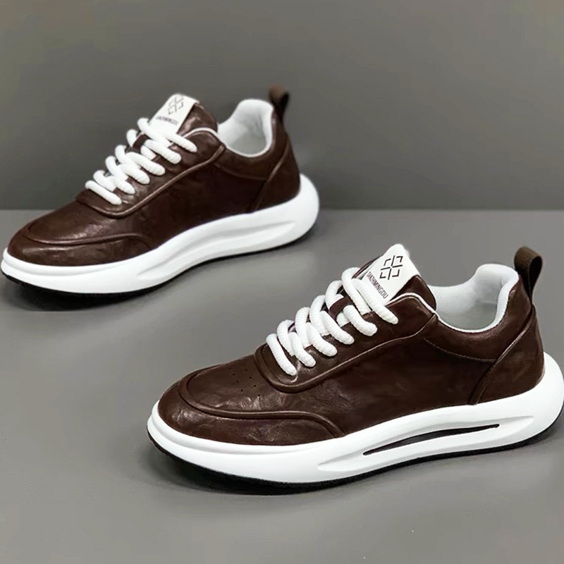 Bequeme Plateau-Freizeitschuhe für Herren mit Schnürung