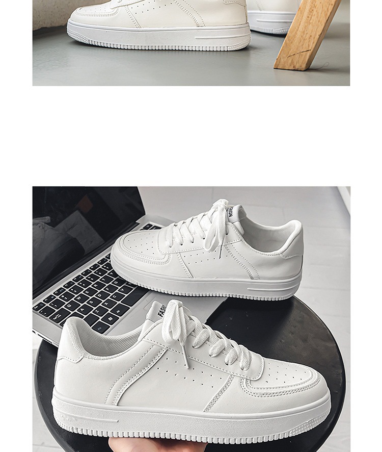 Scarpe casual da uomo stringate e traspiranti in ecopelle PU detail 8