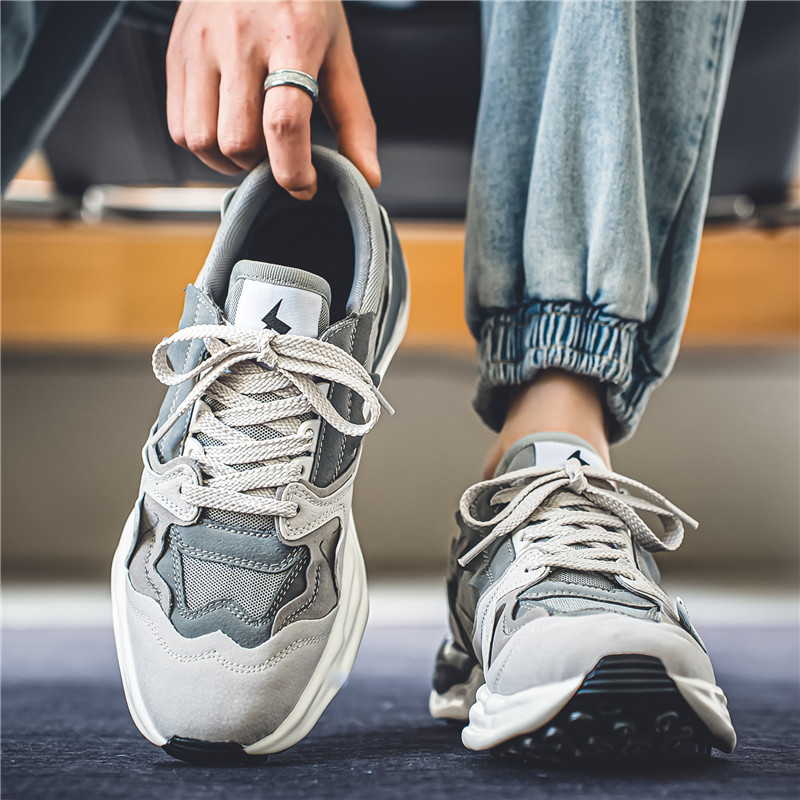 Chaussures casual pour homme respirantes à lacets style color-block 3