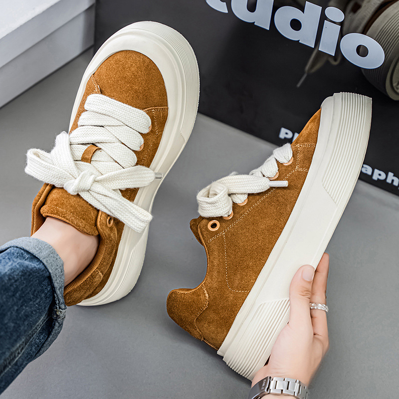 Herren Plateau-Freizeitschuhe aus Wildleder mit Schnürung detail 20