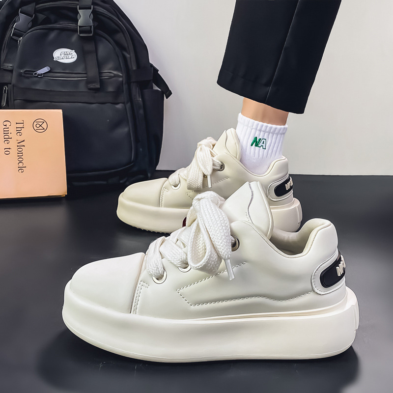 Unisex Platform Cushioned Lace-Up Casual Shoes 5