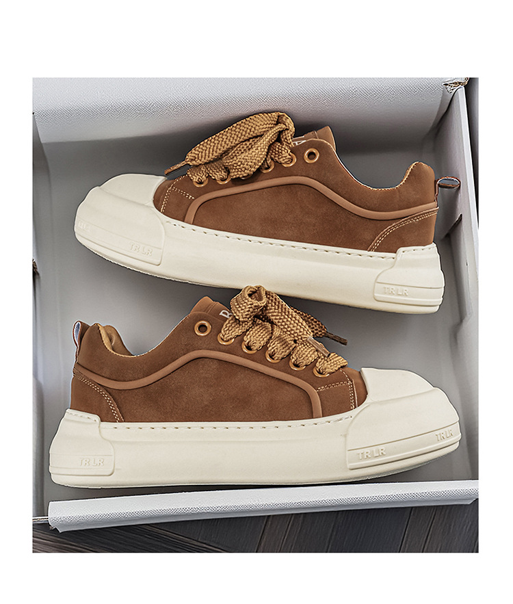 Men's Platform Lace-Up Chunky Casual Shoes detail 4