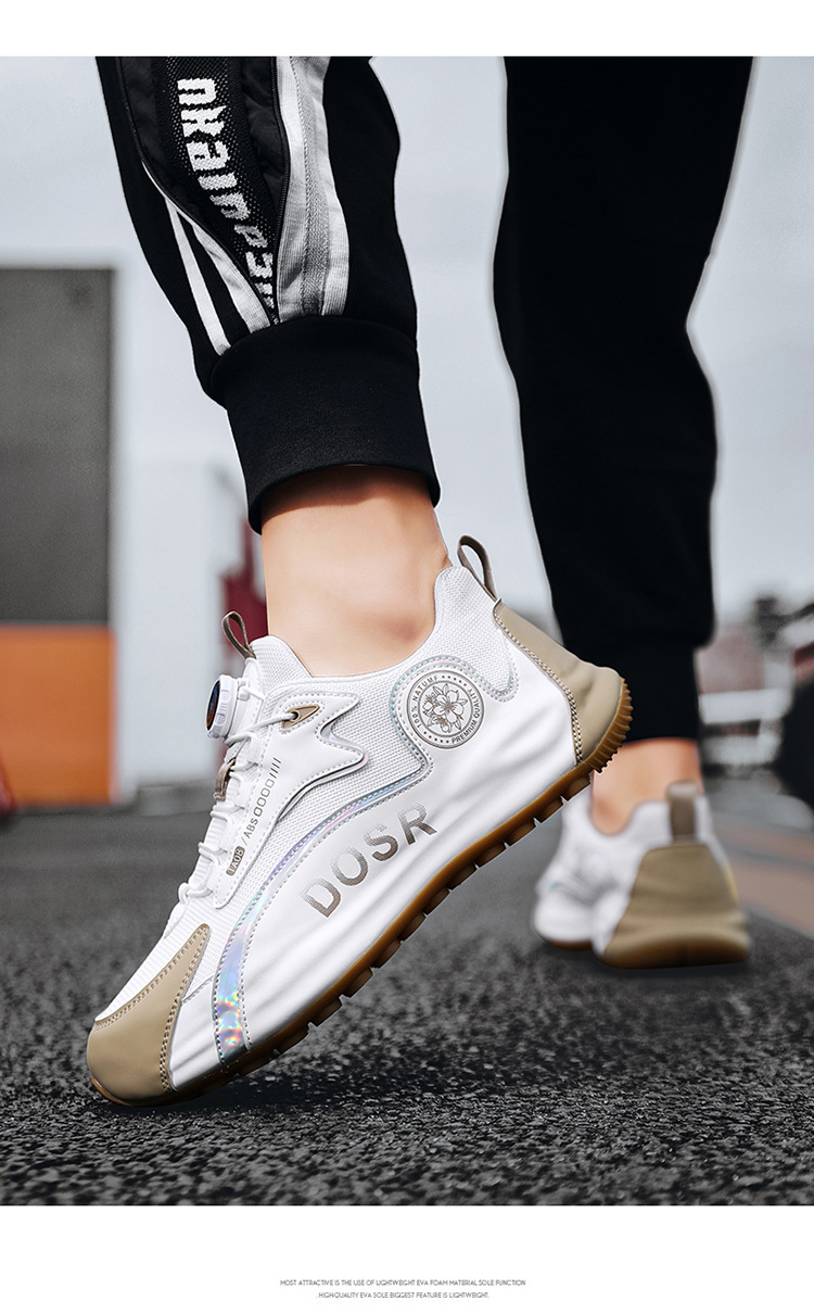 Ademende herensneakers met colorblock en draaisluiting detail 2