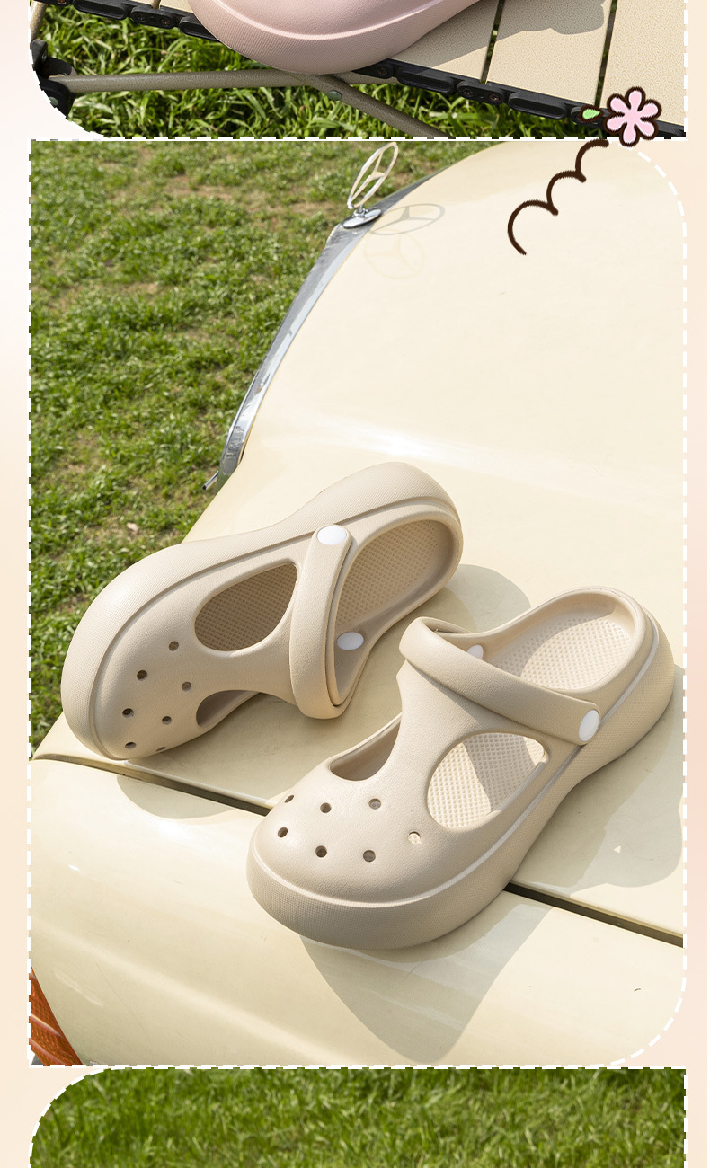 Lichtgewicht platform pantoffels voor dames van EVA detail 1