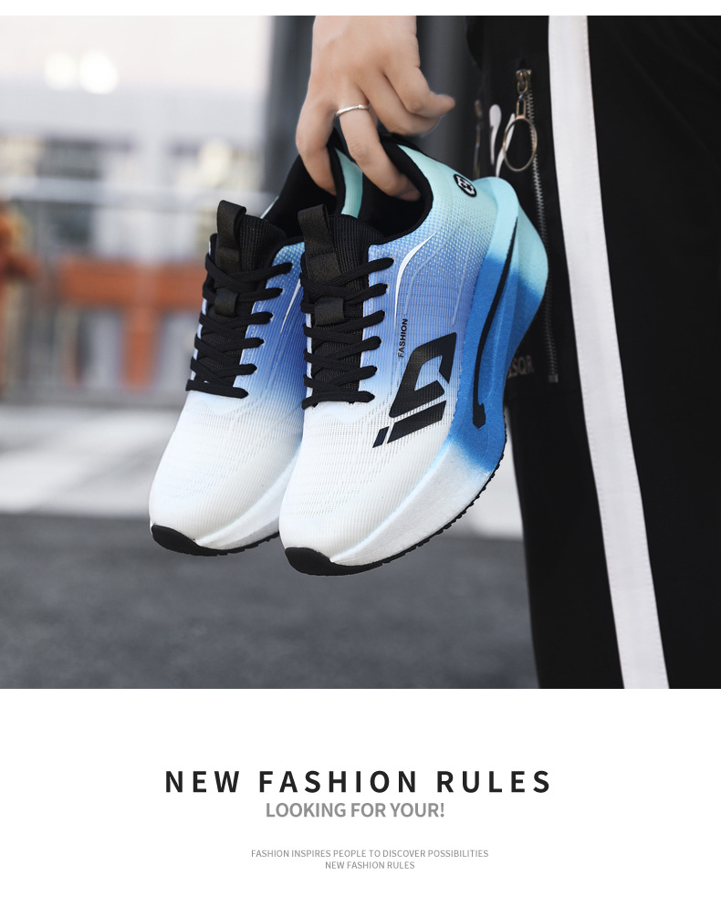 Atmungsaktive Herren-Laufschuhe mit dämpfender Plateausohle detail 14