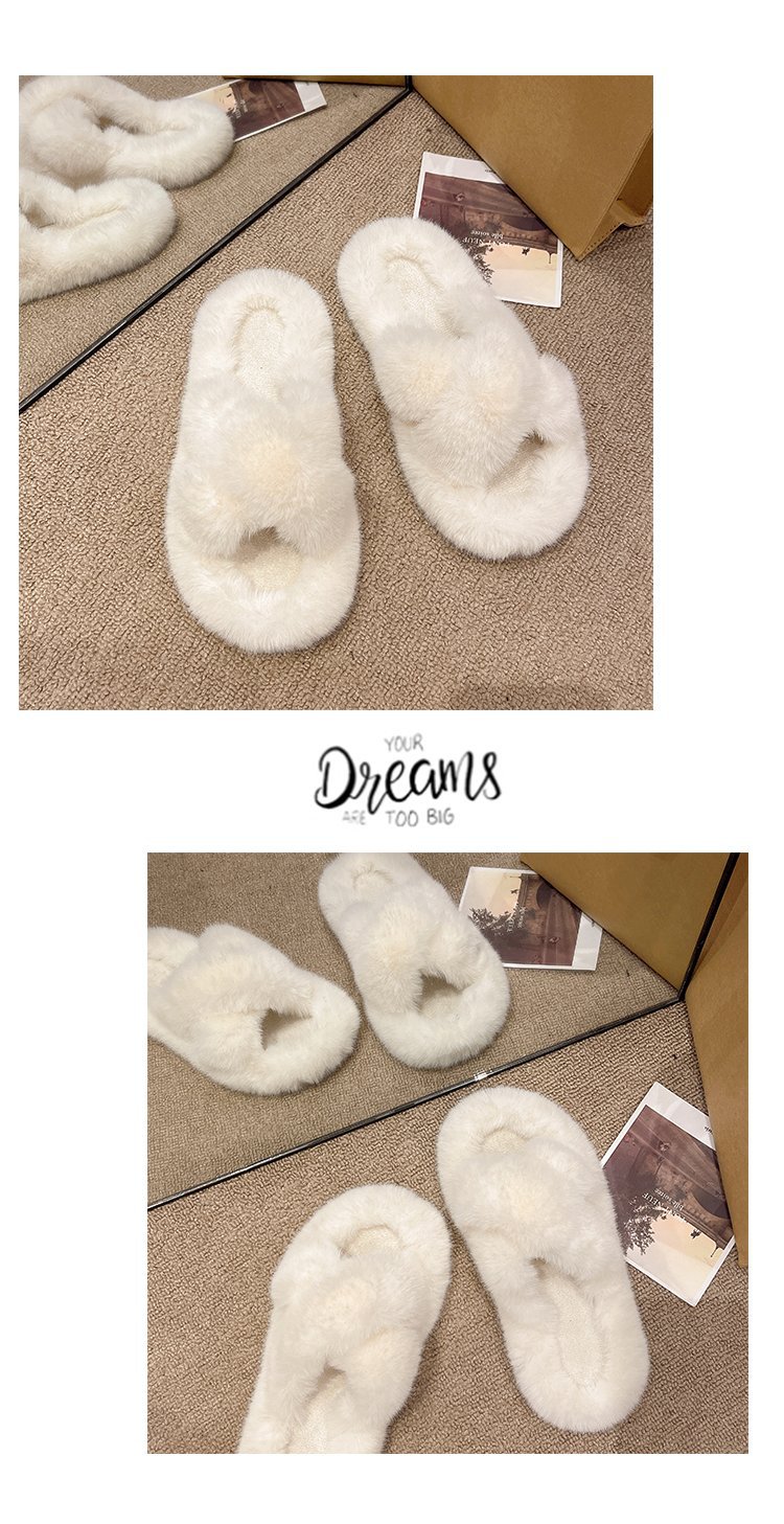 Women's Cozy Plush Open-Toe Flat Slippers detail 16