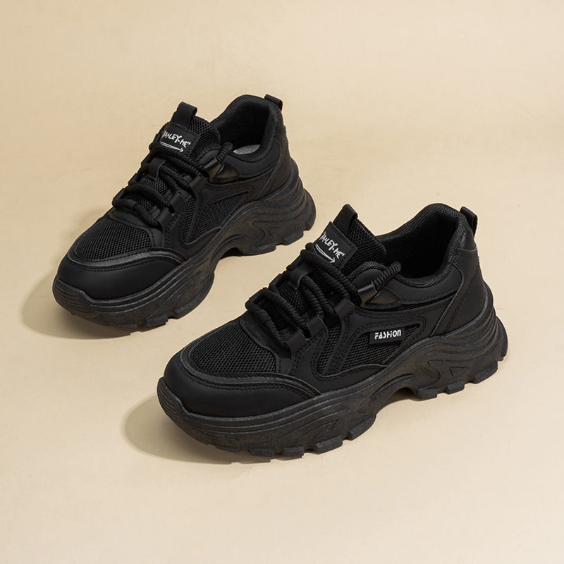 Atmungsaktive Plateau-Sneaker für Damen mit dicker Sohle 5