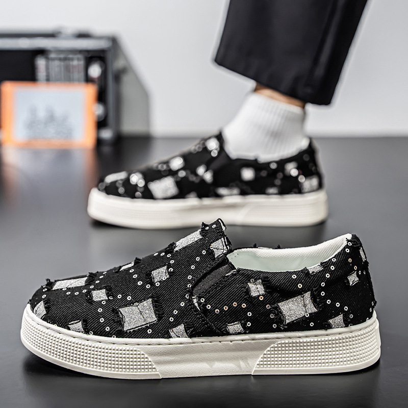 Atmungsaktive Canvas-Slip-On-Freizeitschuhe für Herren 4
