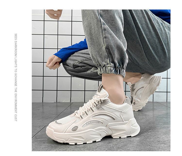Men's Breathable Colorblock Platform Casual Shoes detail 9