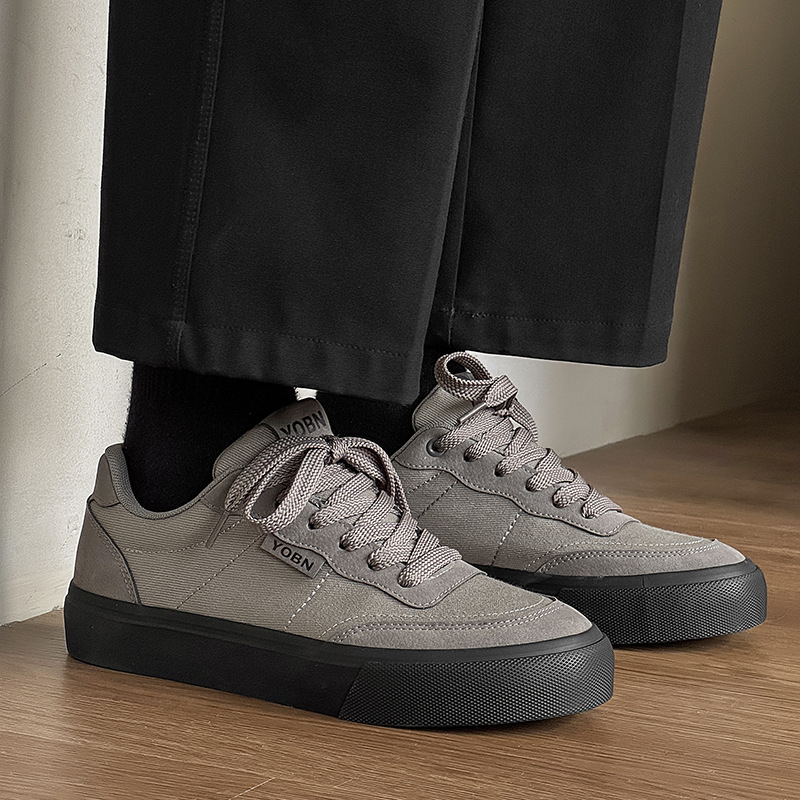 Men's Breathable Canvas Lace-Up Casual Shoes 3
