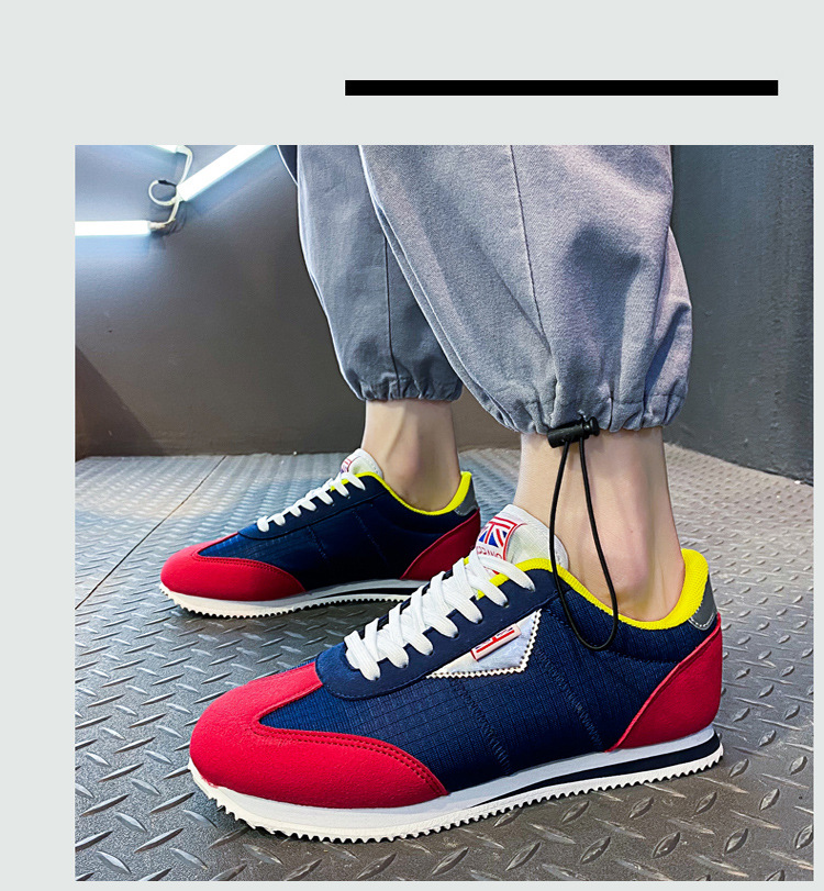 Atmungsaktive, leichte Schnür-Sneaker für Herren im Retro-Look detail 6