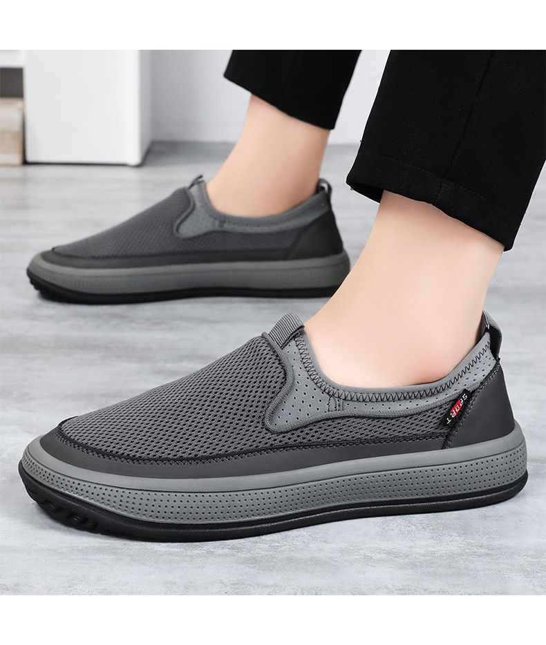 Atmungsaktive Herren-Freizeitschuhe aus Mesh zum Hineinschlüpfen detail 5
