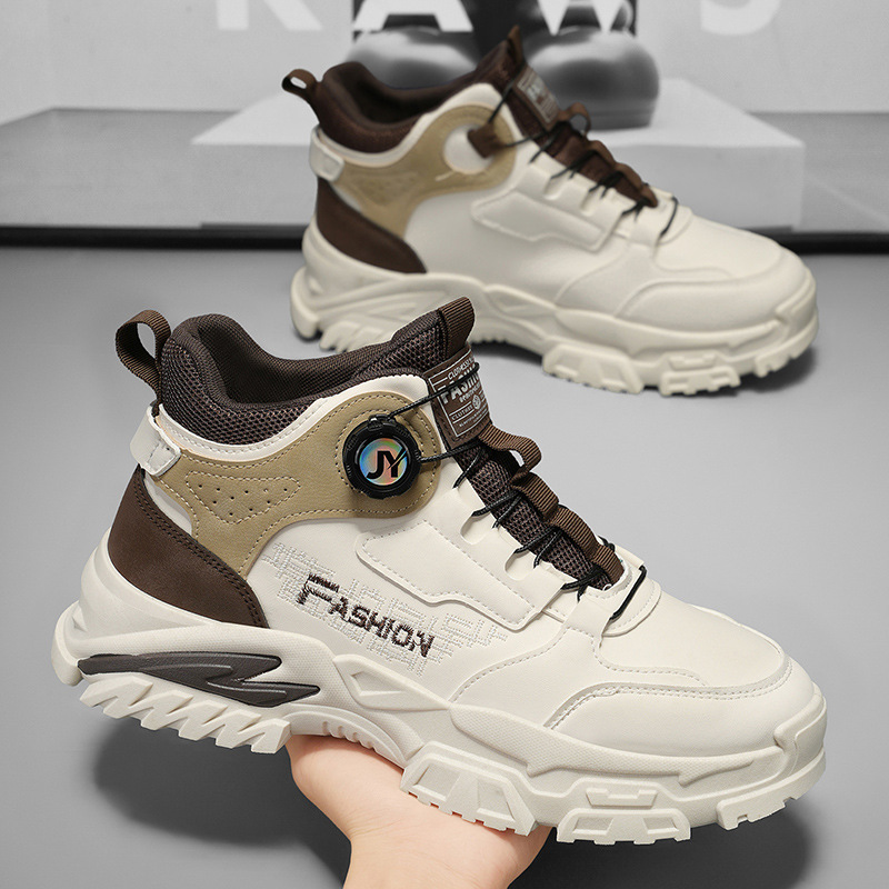 Chaussures casual à plateforme antidérapantes pour homme style colorblock 4