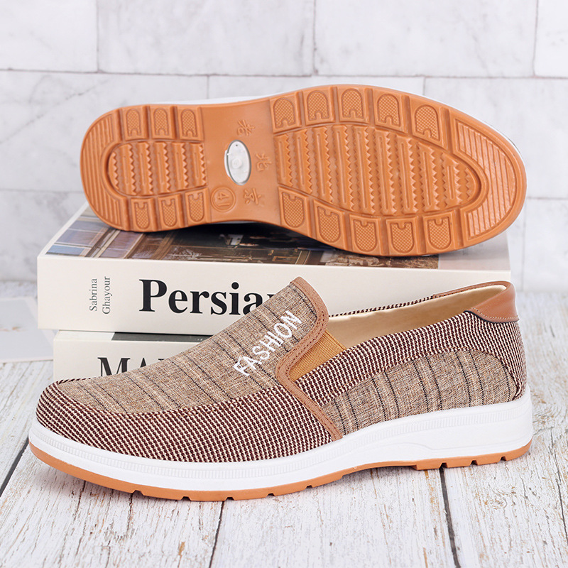 Atmungsaktive Canvas-Slip-On-Freizeitschuhe für Herren detail 9