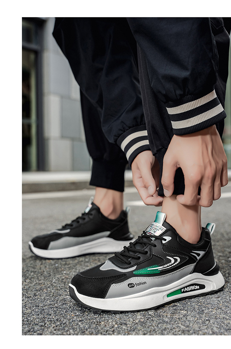 Baskets à lacets et semelle amortissante pour homme – Style color-block detail 5