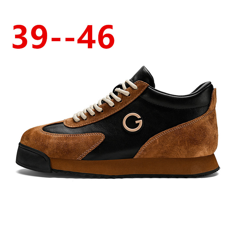 Herren Plateau-Sneaker aus Leder im Colorblock-Design 6