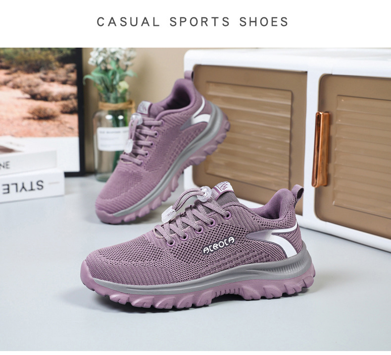Women's Breathable Knit Cushioned Sneakers detail 1