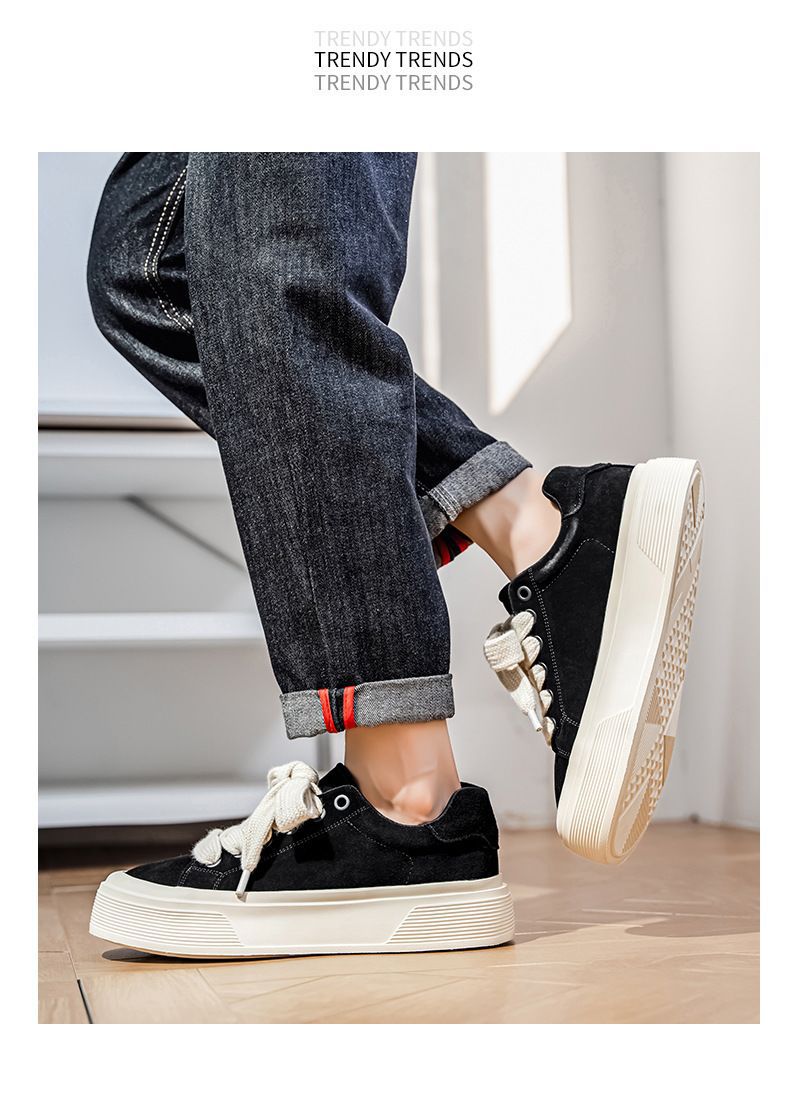Plateau-Freizeitschuhe für Herren mit dicken Schnürsenkeln detail 12