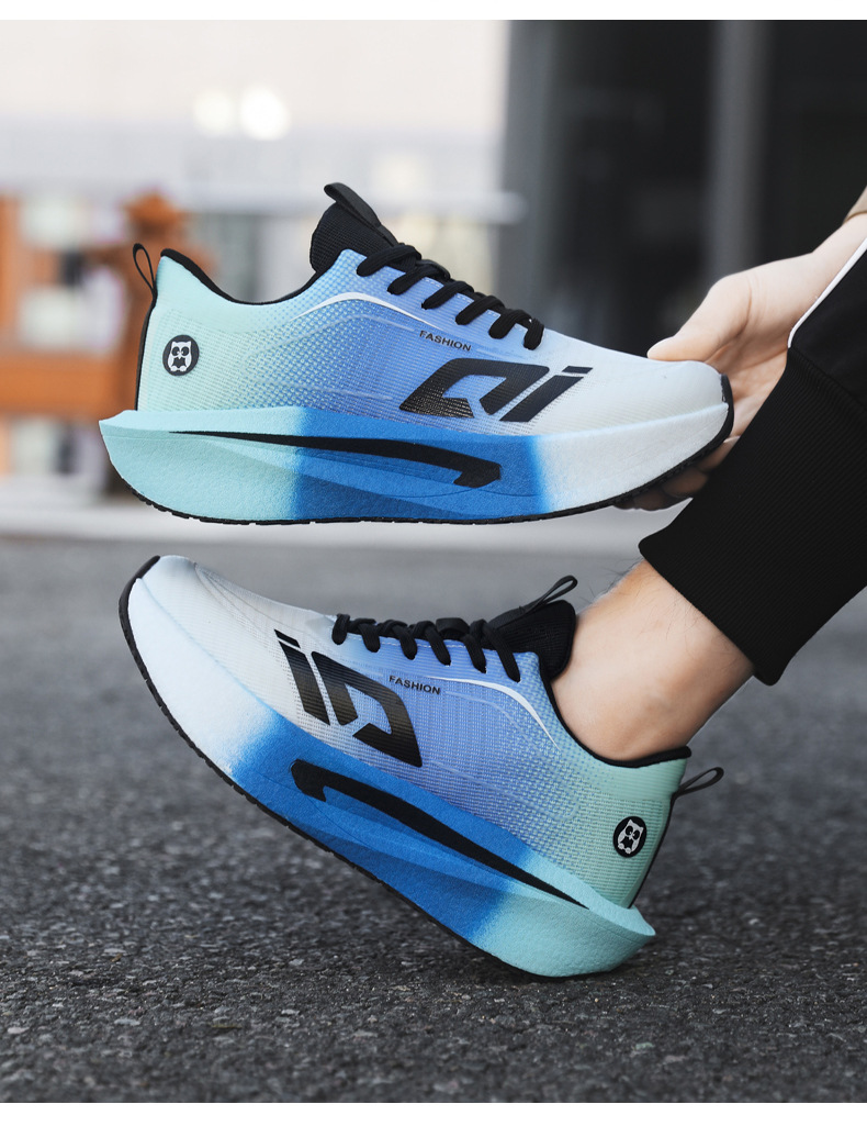 Atmungsaktive Herren-Laufschuhe mit dämpfender Plateausohle detail 11
