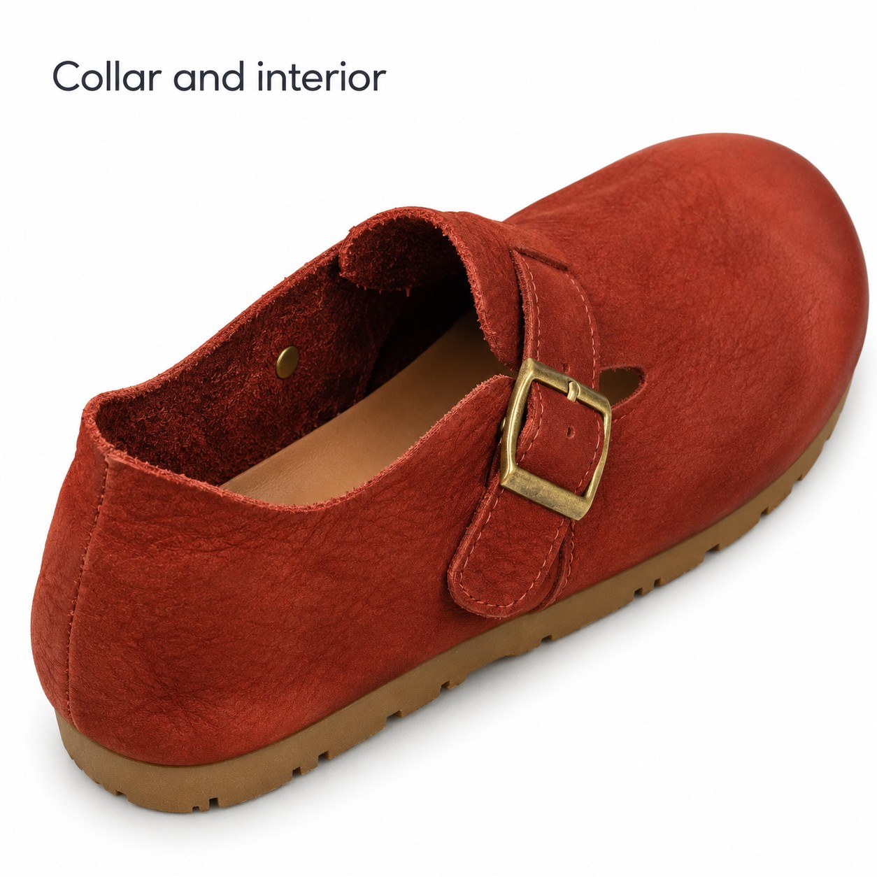 Women's Full-Grain Leather Buckle Barefoot Shoes detail 3