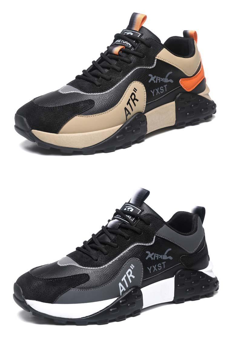 Chaussures casual pour hommes à lacets et semelle amortissante, color-block detail 17