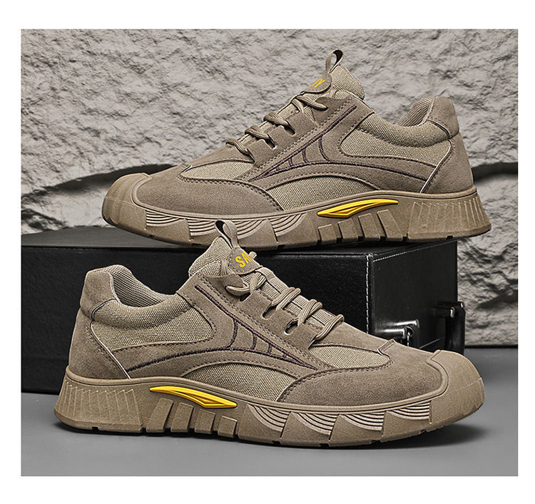 Atmungsaktive Herren-Freizeitschuhe aus Wildleder zum Schnüren detail 12