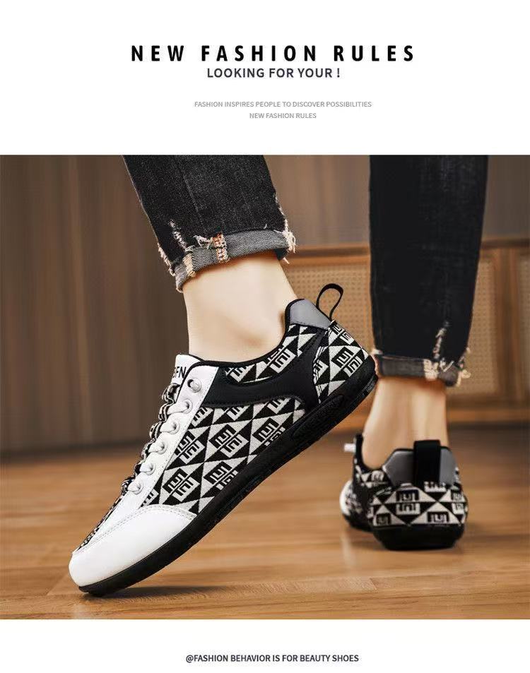 Atmungsaktive Canvas-Freizeitschuhe für Herren mit Print detail 4