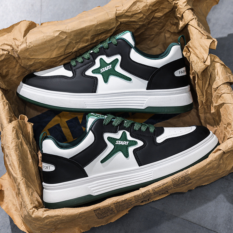Men's Colorblock Lace-Up Casual Sneakers 5