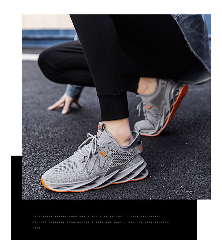 Men's Breathable Knit Cushioned Running Shoes detail 6