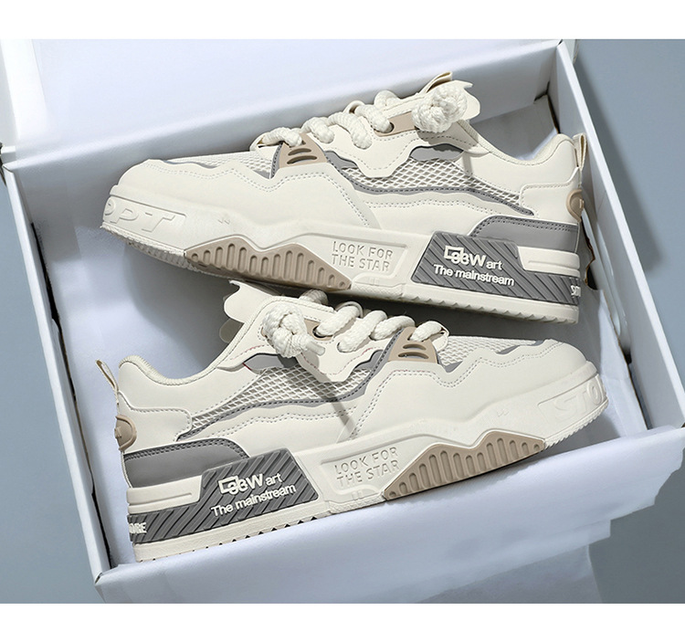 Men's Breathable Colorblock Lace-Up Casual Shoes detail 19