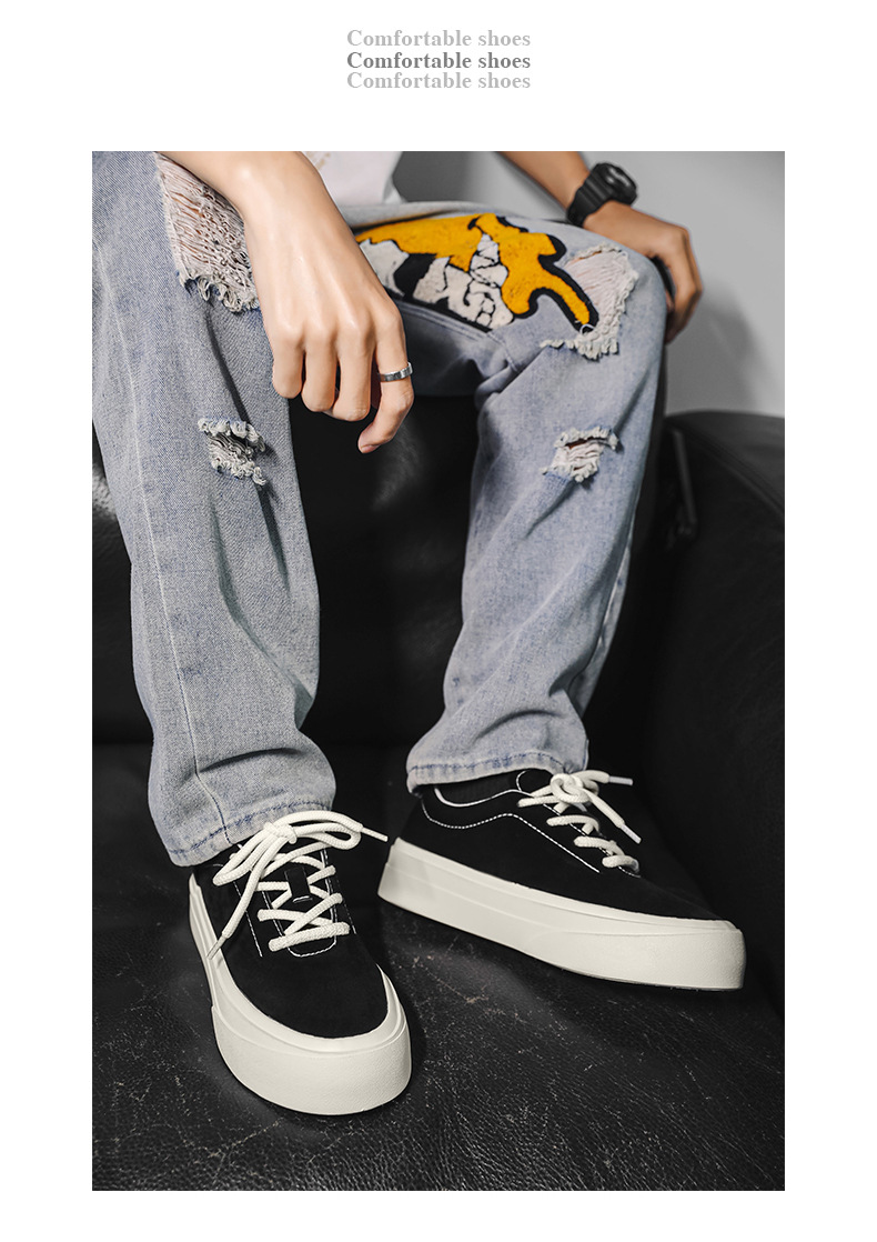 Unisex platform casual schoenen van suède met veters detail 20