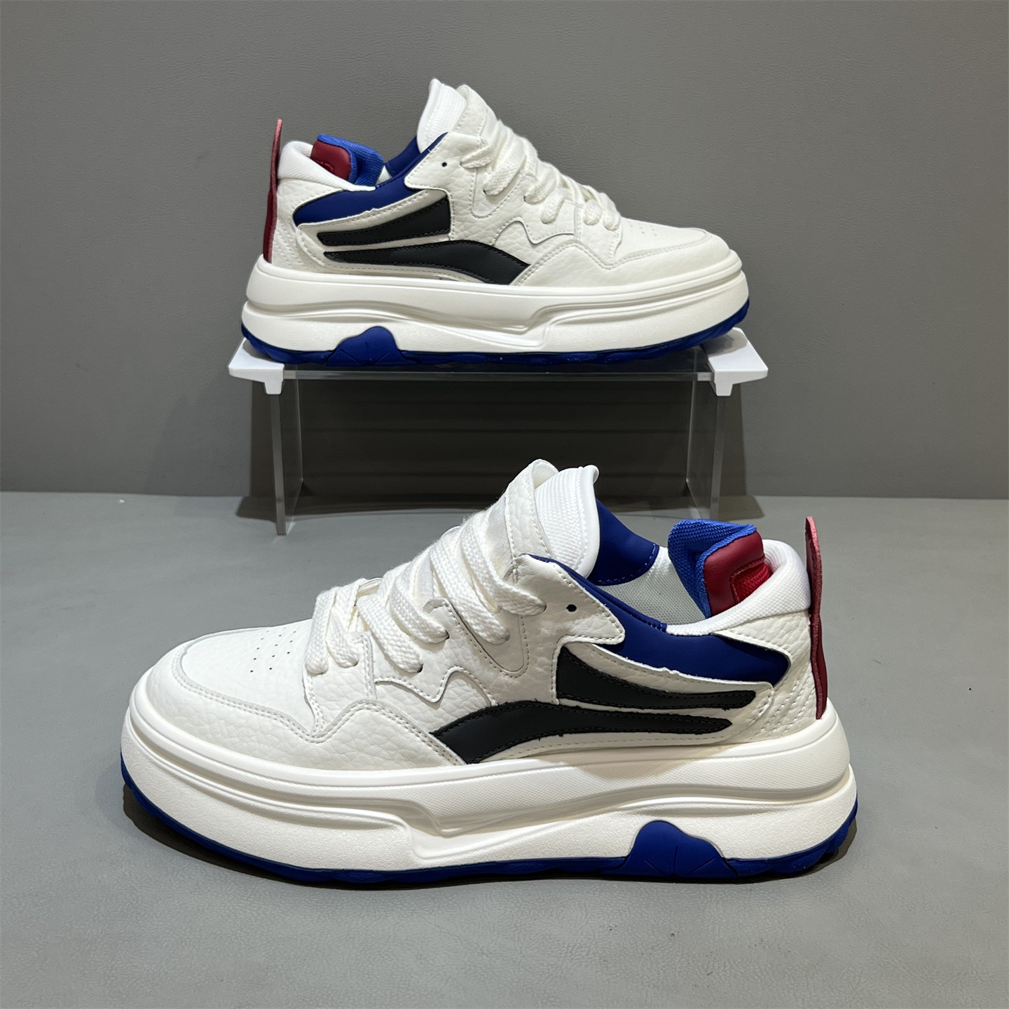 Baskets casual unisexes à plateforme et lacets detail 4