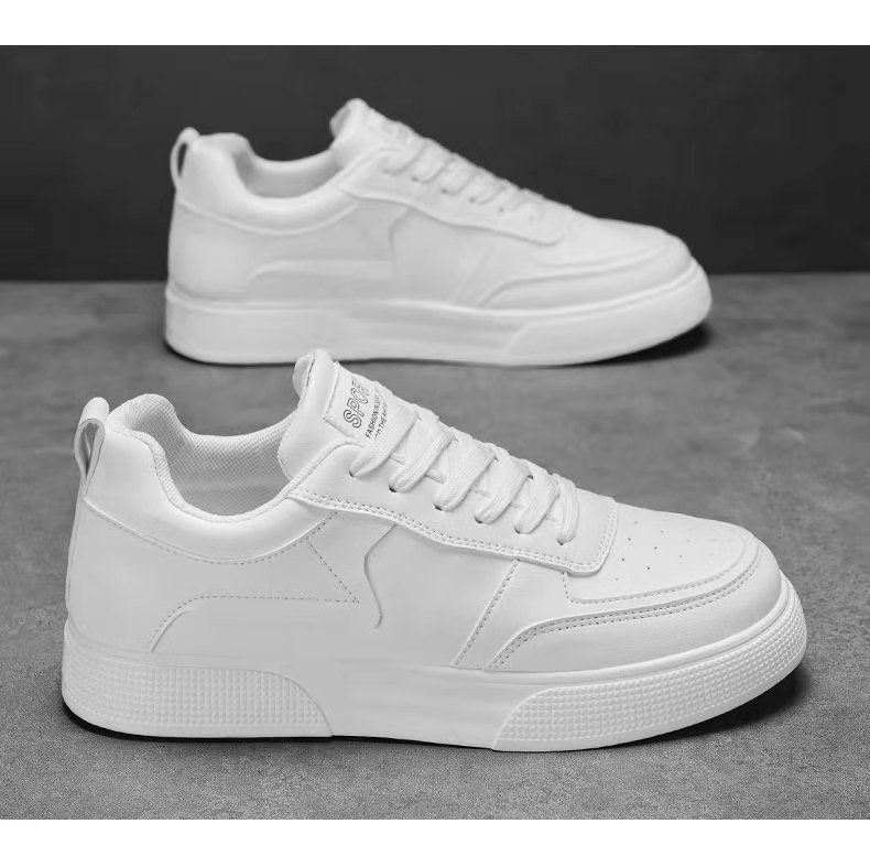Herren PU-Leder Sneaker Schnürschuhe Casual detail 6