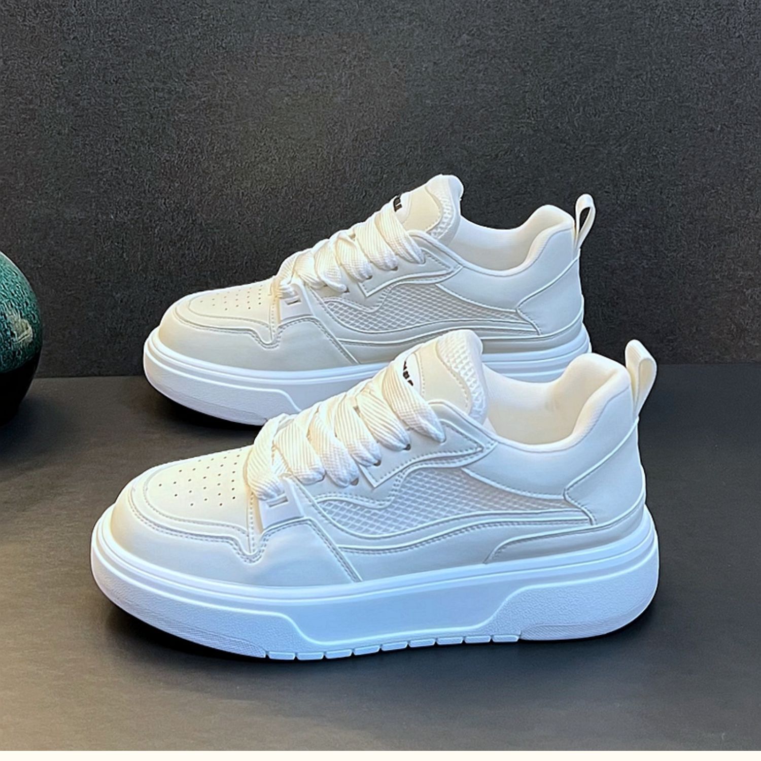 Unisex Breathable Mesh Platform Casual Sneakers detail 6