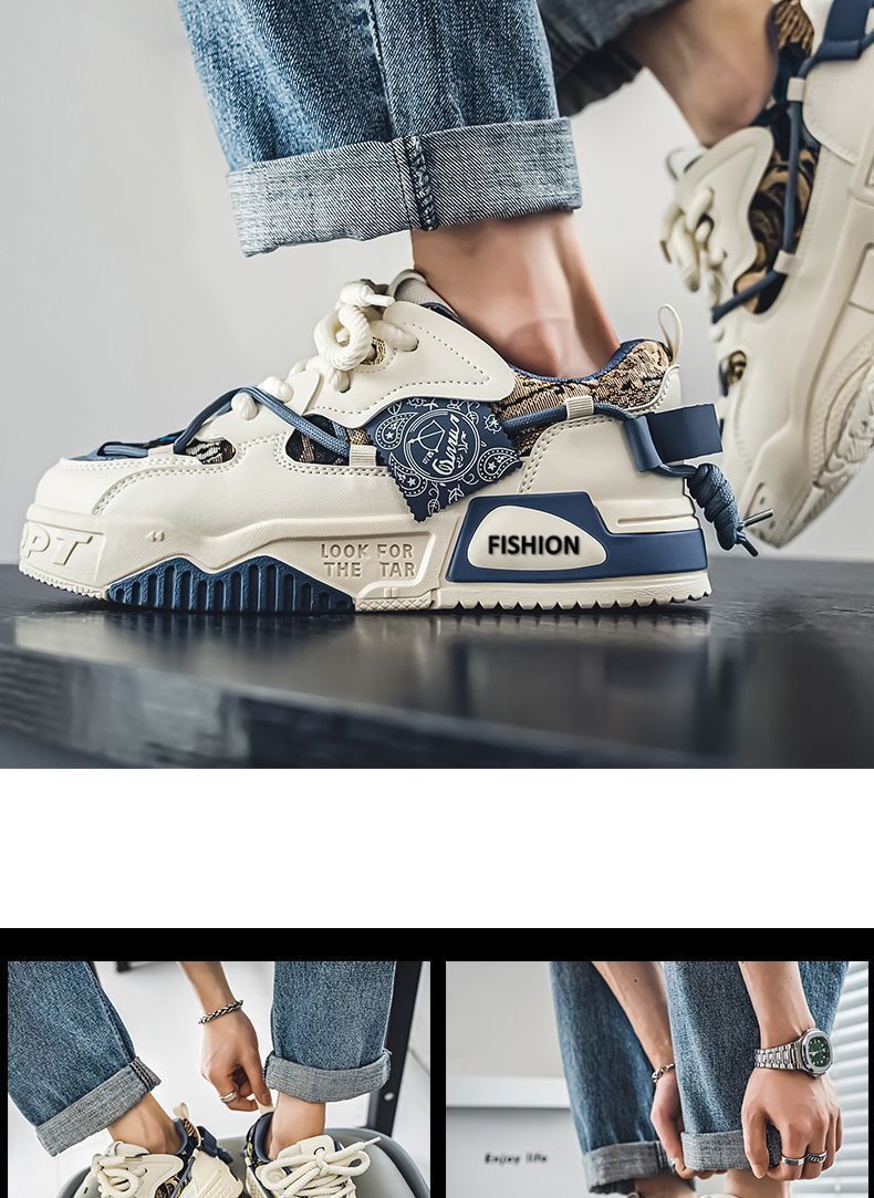Unisex Chunky Plateau-Sneaker mit Schnürung – Freizeitschuhe detail 9