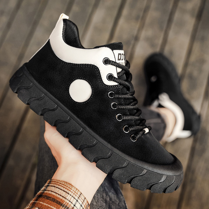 Men's Colorblock Non-Slip Platform Casual Shoes detail 2