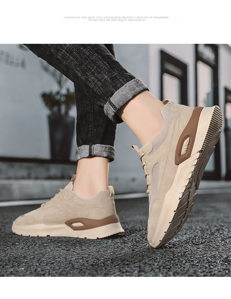 Men's Breathable Mesh Cushioned Lace-Up Casual Sneakers detail 3