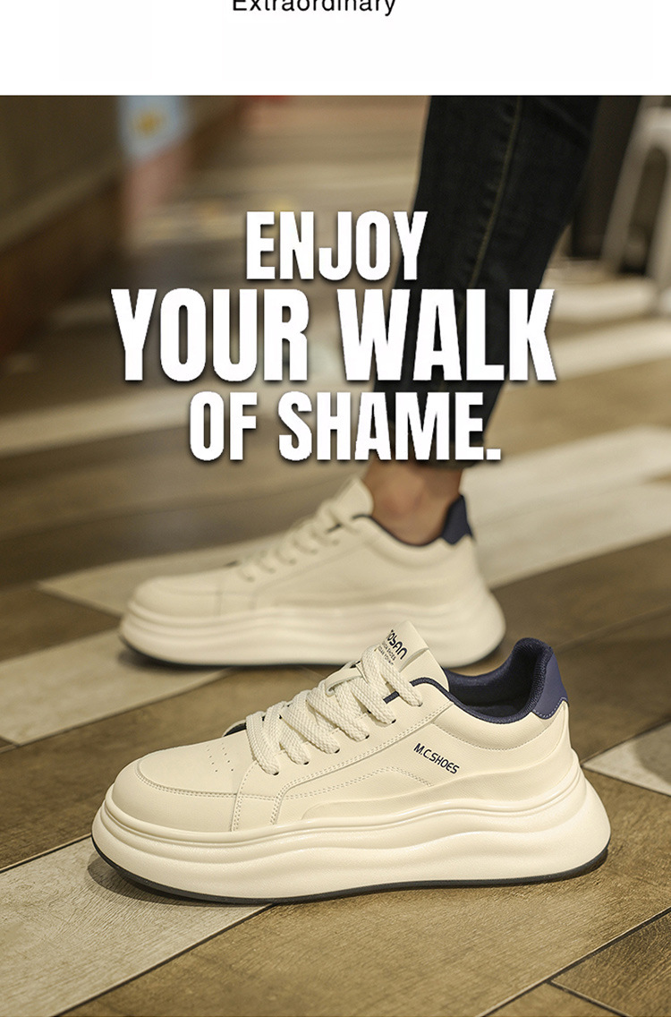 Scarpe casual da uomo con plateau, ammortizzate e stringate detail 1