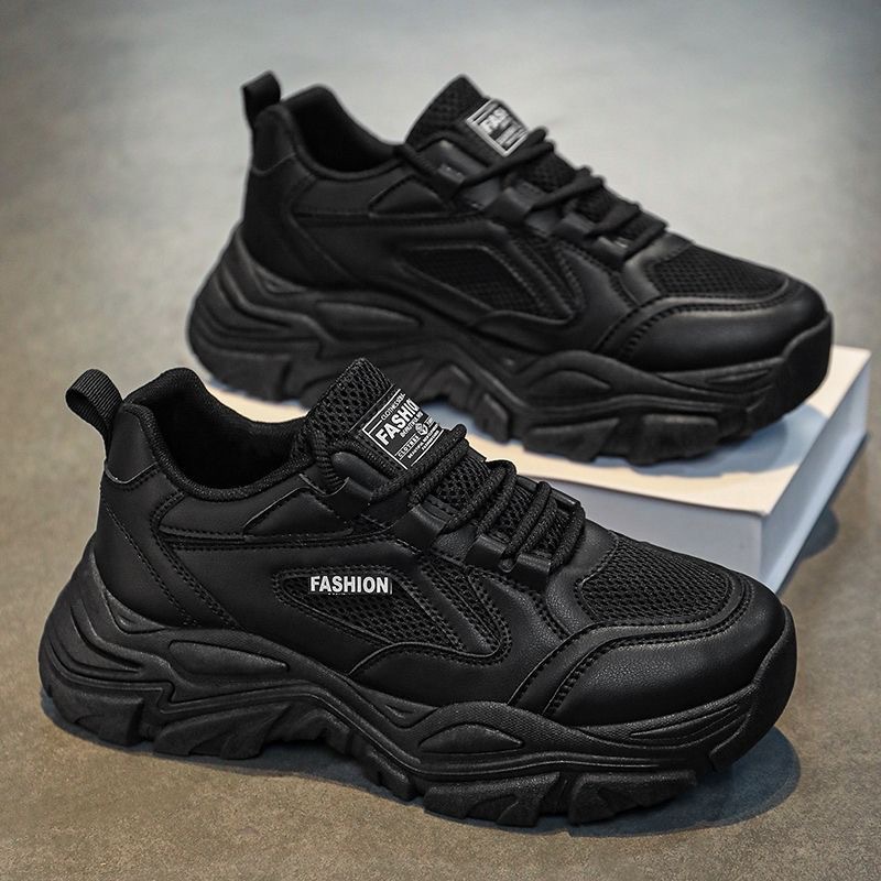 Atmungsaktive Herren-Plateau-Sneaker mit Schnürung 4