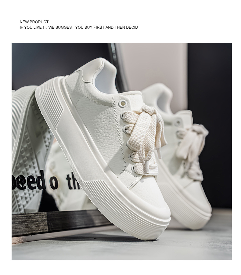 Klobige Plateau-Freizeitschuhe für Herren mit Schnürung detail 5