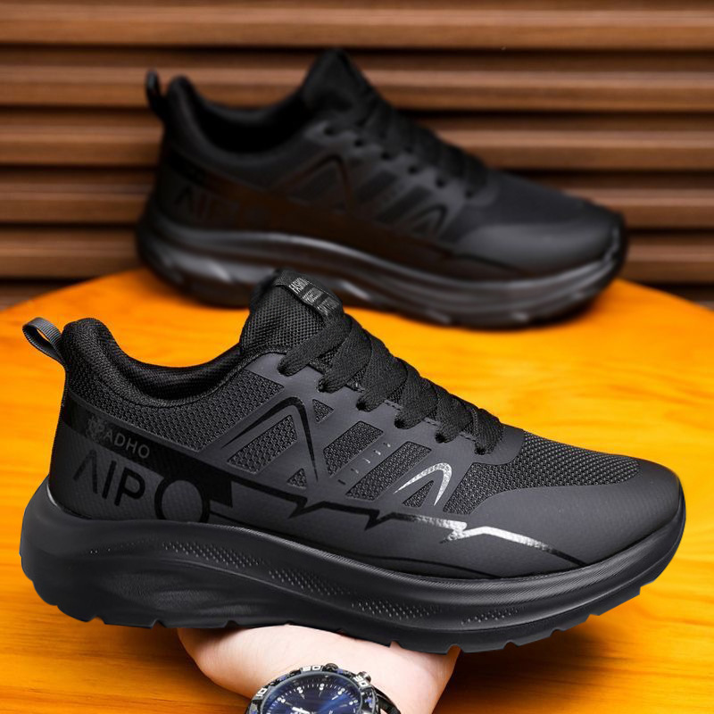 Scarpe da corsa traspiranti stringate da uomo con suola ammortizzata 4