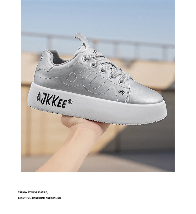 Unisex Plateau Freizeitschuhe zum Schnüren mit Erhöhung detail 10