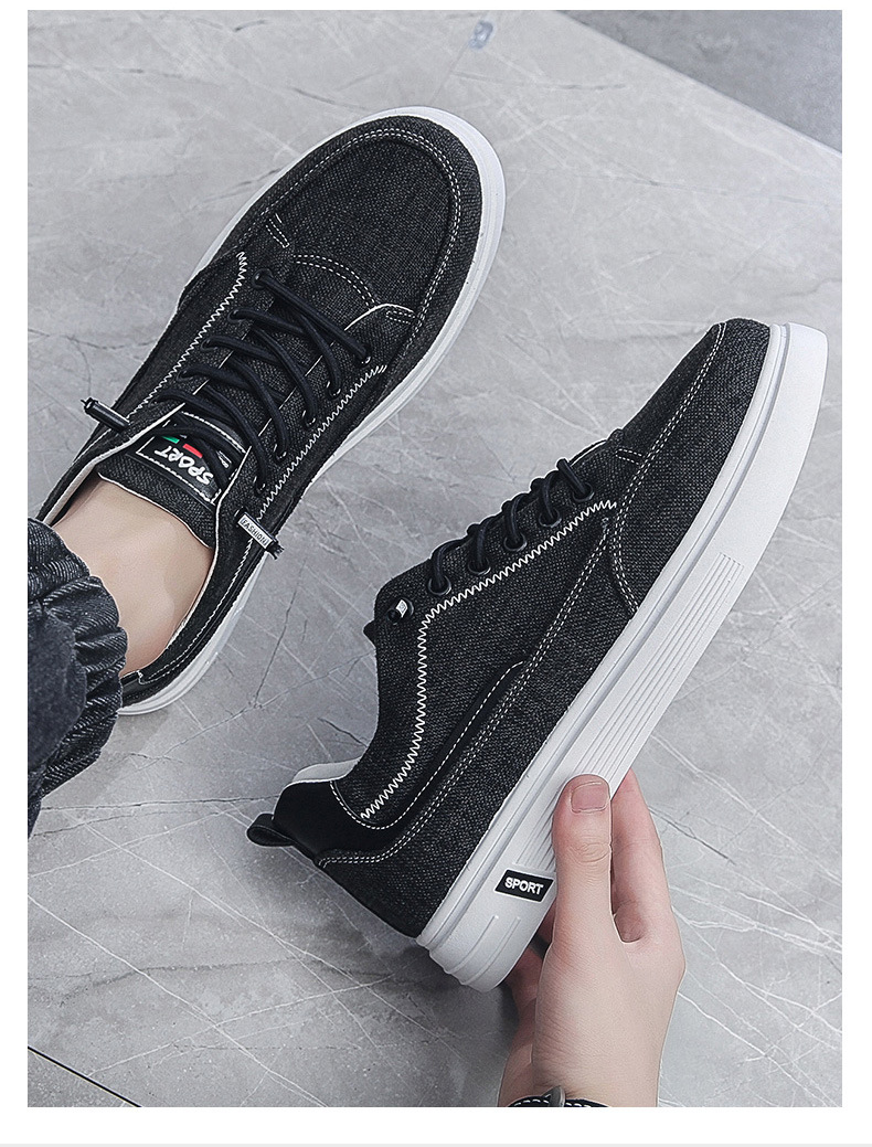 Scarpe casual stringate da uomo in tela traspirante detail 3