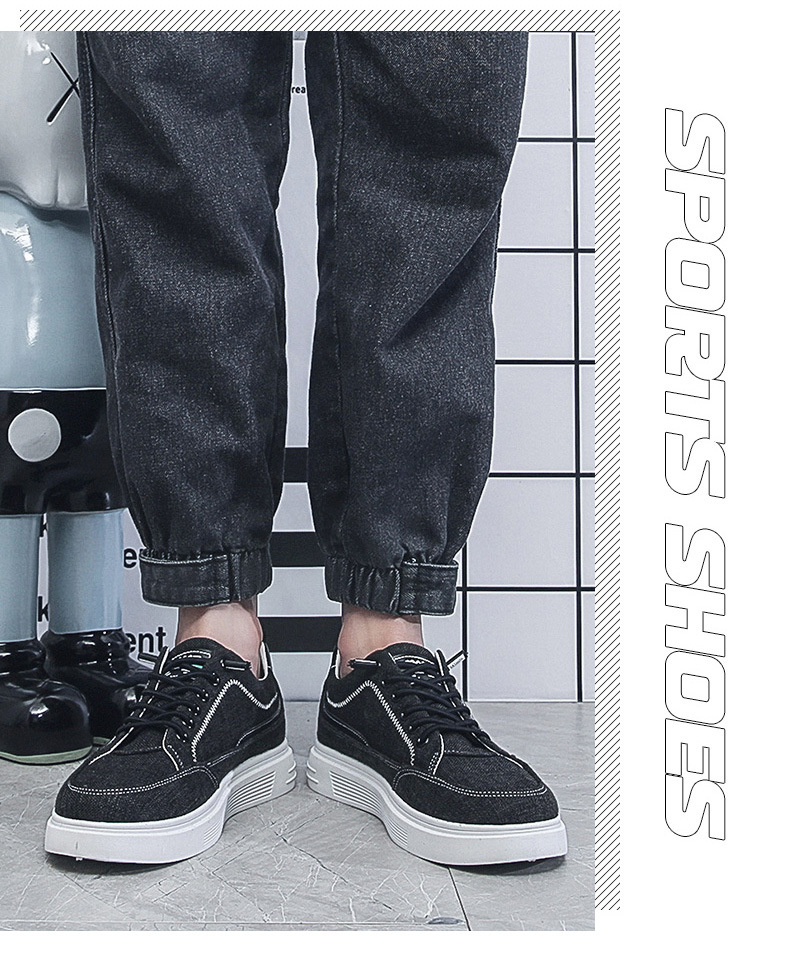 Scarpe casual stringate da uomo in tela traspirante detail 1