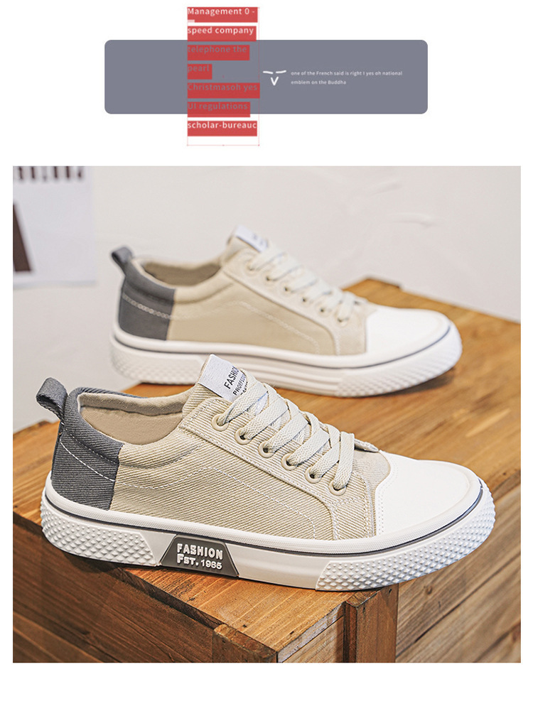 Atmungsaktive Herren-Freizeitschuhe aus Canvas mit Schnürung detail 14